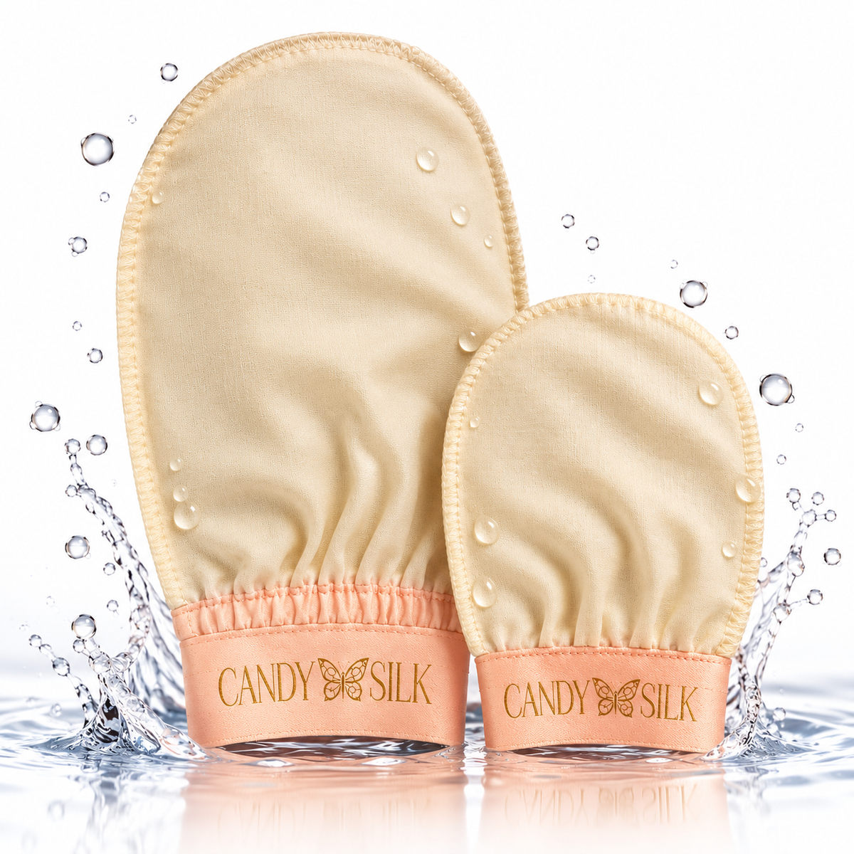 Gants Exfoliants En Soie, Pack Duo Corps Et Visage
