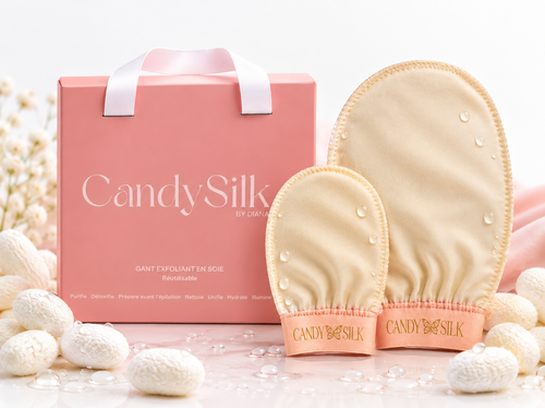 Gants Exfoliants En Soie, Pack Duo Corps Et Visage