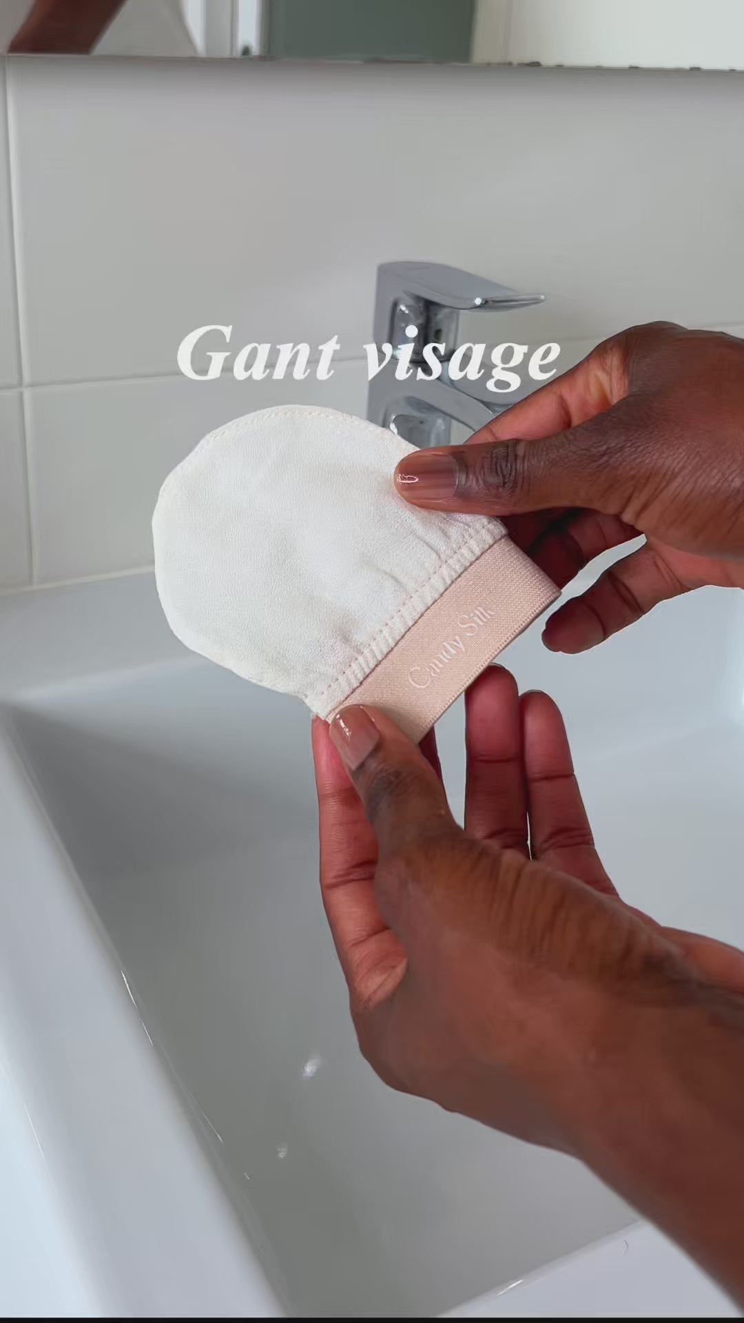 Gant exfoliant en soie pour visage