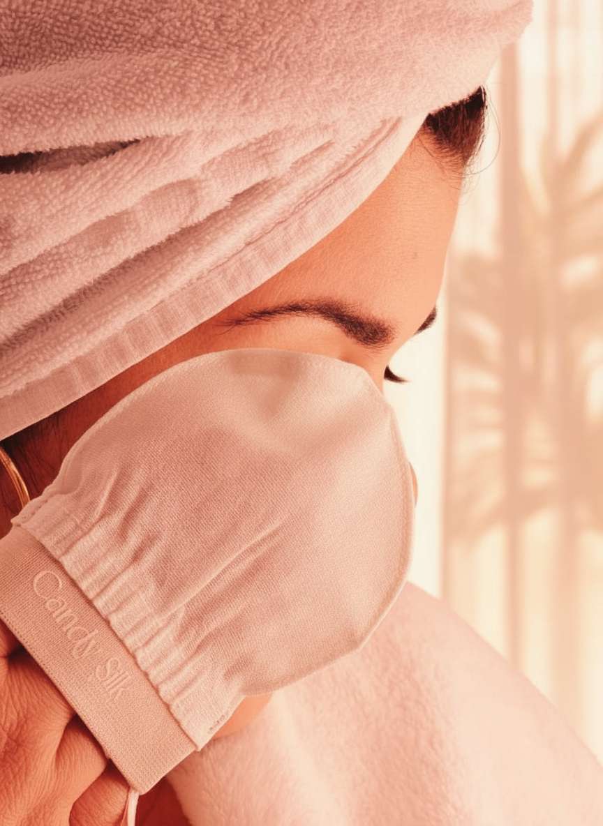 Rituel gant exfoliant en soie vsage